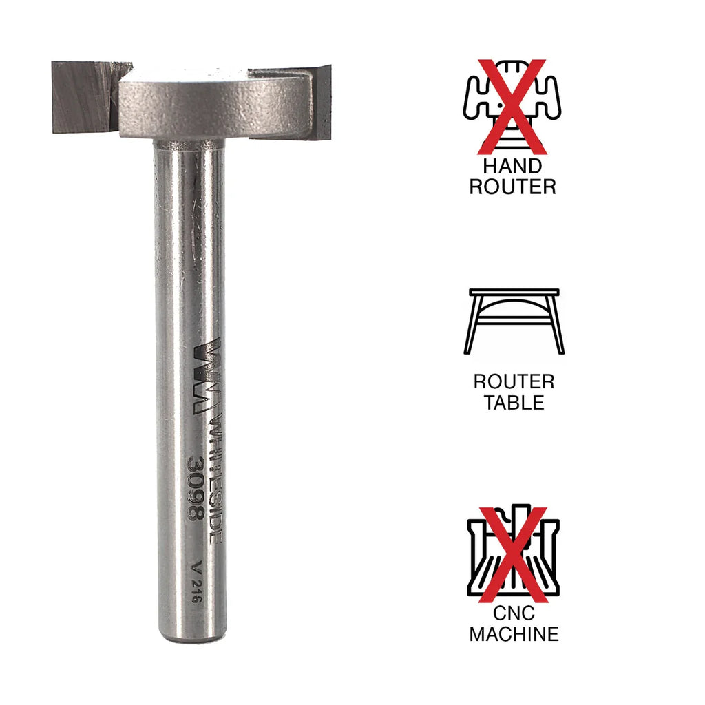 Whiteside WH3098 Slot & Undercut Bit 1/4"SH, 1/4"CL, 3/8"CD