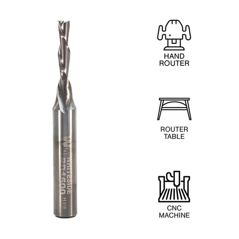 Whiteside WHRD1600 Down Cut Spiral Bit 1/4"SH, 1/8"CD, 1/2"CL