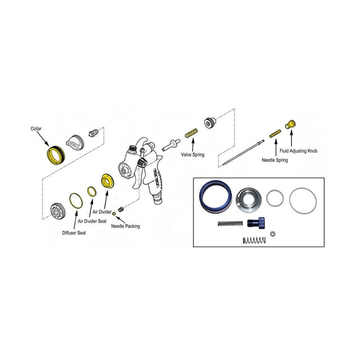 Rebuild Kit for T70/T75 Spray Guns - UM_FMI